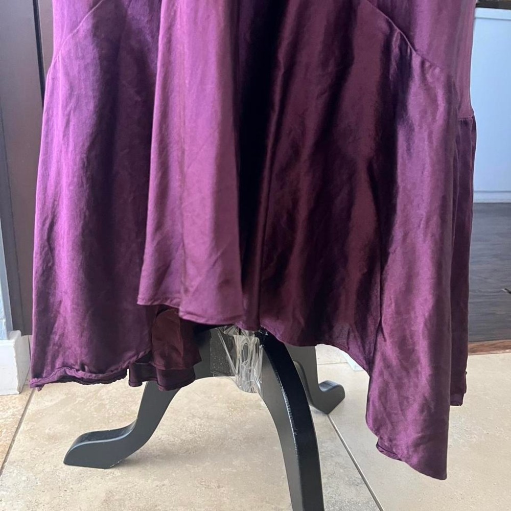 Sundance 100% silk purple skirt midi maxi peplum - Picture 2 of 8
